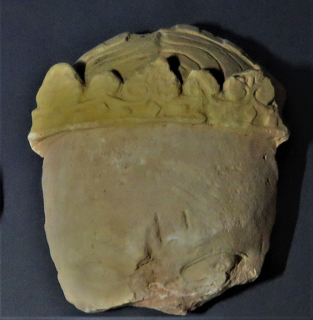 torre abbey, devon, c15 tomb effigy fragment