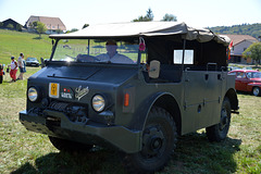 Saurer 4MH, Militär-LKW, Mannschaftswagen und Artillerie-Schlepper mit Allradantrieb, aus den 1950er Jahren, 4-Zyl.4-Takt-Diesel mit 75PS