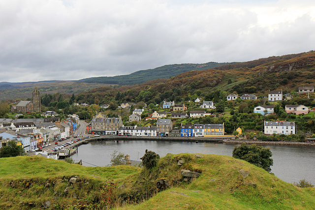 Tarbert village from the castle