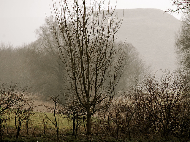 Silbury Hill in Mist