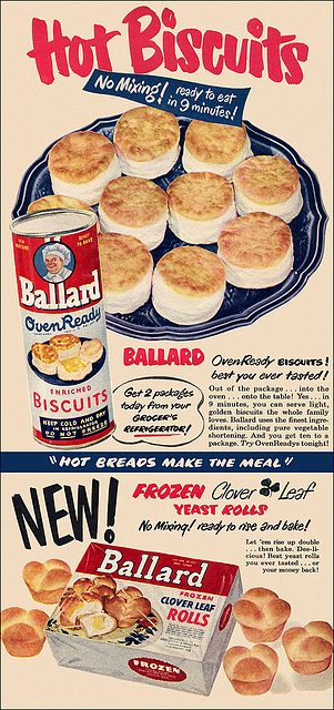 Ballard Biscuit/Roll Ad, 1950