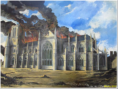 Painting of a church during its dark hours