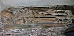barnack church, hunts  (32) early c15 tomb effigy c.1400