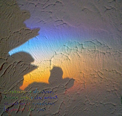 A Quote ~ Rainbow from a crystal making shadows on the wall ~ 'DANCE' for the Poetography Group
