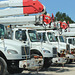 Utility crew readying for the Hurricane and its damage.....