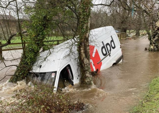 ddd - DPD van in the river [2 of 2]