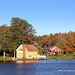 Autumn view from Håverud 25.Oct.2015. 58°49′12″N 12°24′57″E (approx. address: Kanalvägen 4, 464 72 Håverud, Sverige)
