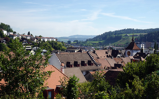 Blick über Willisau in richtung Osten