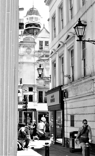 Busker in the streets of Shrewsbury...