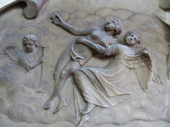 st petrock, exeter, tomb,memorial to jonathan and elizabeth ivie, +1717 and 1698, with doom by john weston