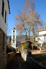 Bulgaria, Kovachevitsa, Narrow Passage to the Church of St. Nicholas