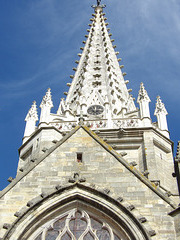 Le clocher de l’église  Notre Dame de Vitré (35)