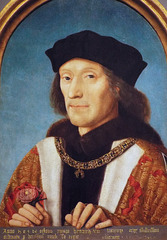 Detail of the Portrait of King Henry VII in the Metropolitan Museum of Art, December 2022