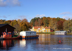 Autumn view from Håverud 25.Oct.2015. 58°49′10″N 12°24′59″E (approx. address: Kanalvägen 4, 464 72 Håverud, Sverige)