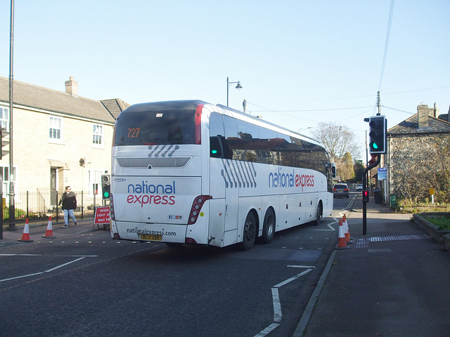 DSCF5469 Whippet Coaches (National Express contractor) NX23 (BL17 XBB) in Mildenhall - 18 Nov 2018