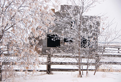 Frankslake store in ice fog