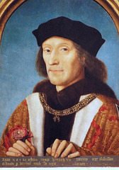 Detail of the Portrait of King Henry VII in the Metropolitan Museum of Art, December 2022