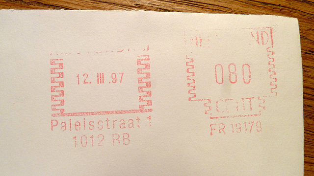 Dutch franking machine impression – Francotyp CM10000