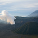 Indonesia, Java, Bromo Volcano (2329m), Mount Batok (2470m) and Semeru Volcano (3676m) in the Background
