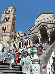 Io sulla scalinata del Duomo di Amalfi