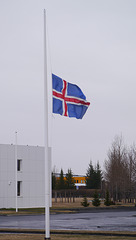Icelandic Flag at Half-mast