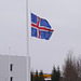 Icelandic Flag at Half-mast