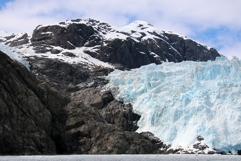 The side of the glacier