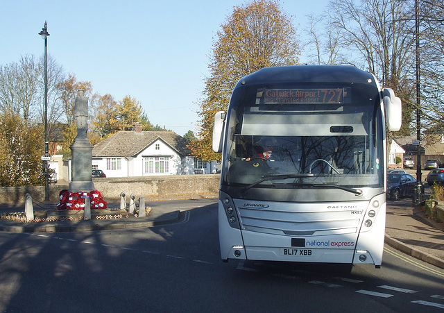 DSCF5462 Whippet Coaches (National Express contractor) NX23 (BL17 XBB) in Mildenhall - 18 Nov 2018