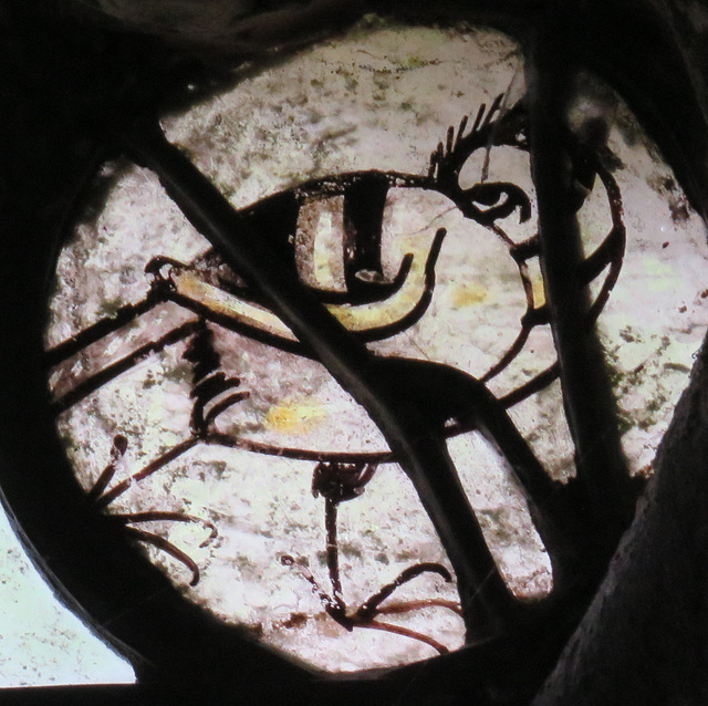 brinklow church, warks (20)c15 bird glass roundel