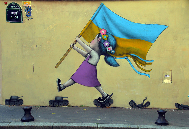 Fresque en hommage à l'Ukraine