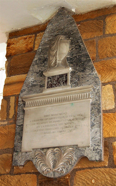 Memorial to James Atty, St Mary's Church, Whitby, North Yorkshire