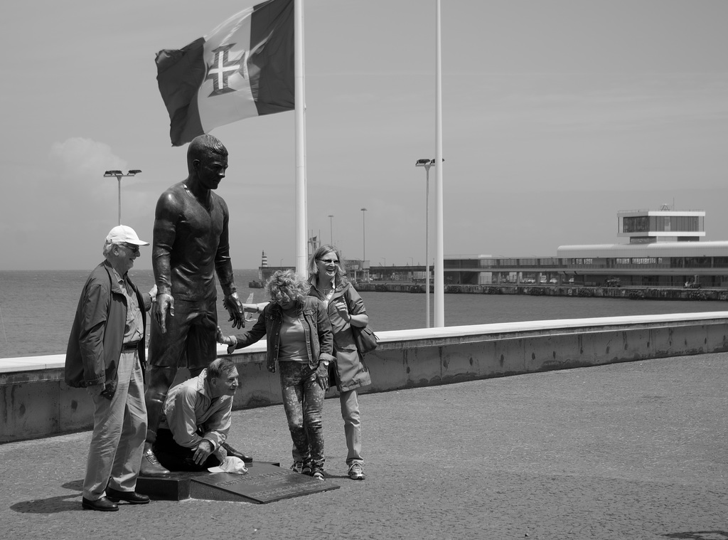 With Ronaldo in Funchal Harbour, Madeira