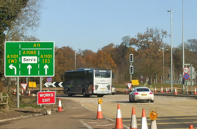 DSCF5439 Marretts Mercedes-Benz Tourismo at Barton Mills - 18 Nov 2018