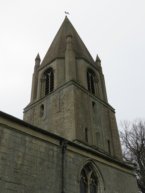 barnack church, hunts  (57) tower c10, spire early c13