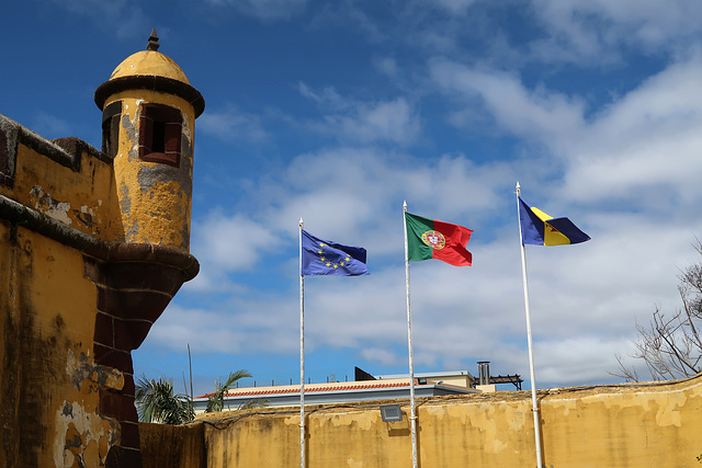 Flags of EU, Portugal, Madeira