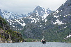 Norway, Lofoten Islands, Entrance to the Trollfjord