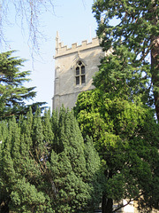 brampton church, hunts (1) c14 tower rebuilt c17