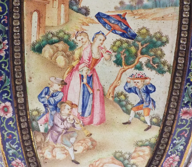 Detail of a Vase with European Women and Children in the Metropolitan Museum of Art, August 2023