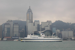 Cruise Ship Passing Wan Chai