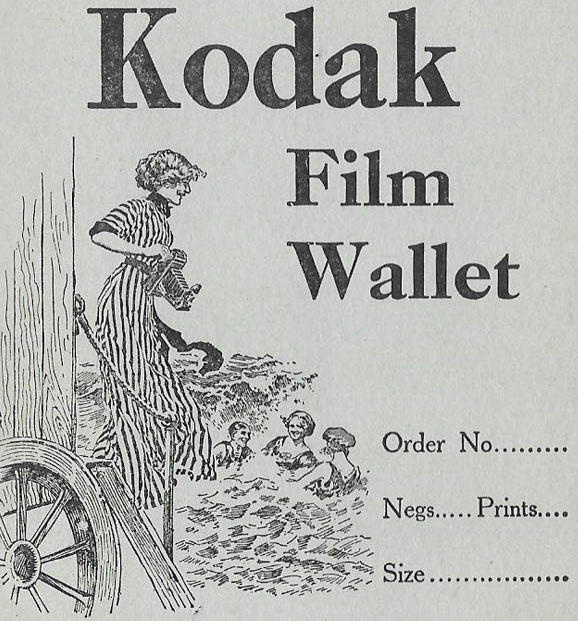 Photographing from a bathing machine - Kodak film wallet 1915