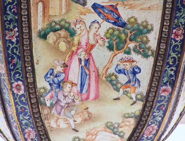 Detail of a Vase with European Women and Children in the Metropolitan Museum of Art, August 2023