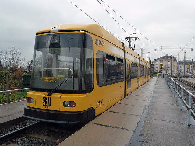 Linie 6, der Dresdner Strassenbahn in Niedersedlitz
