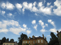 Altocumulus with fall streaks over Dorian House, Bath