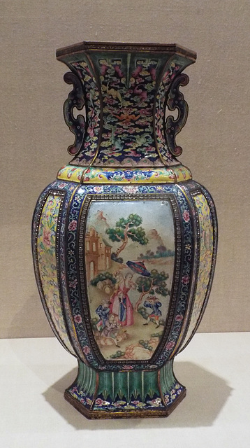 Vase with European Women and Children in the Metropolitan Museum of Art, August 2023