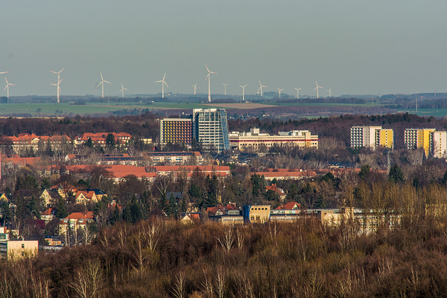 Blick zum Klinikum Chemnitz im Flemming-Gebiet