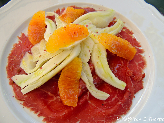 Villa Bordoni Greve in Chianti Tuscany beef carpaccio - 052514-014