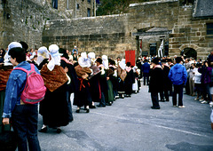 Sammeln für den Festumzug in Penmarc'h 1994, Bretagne