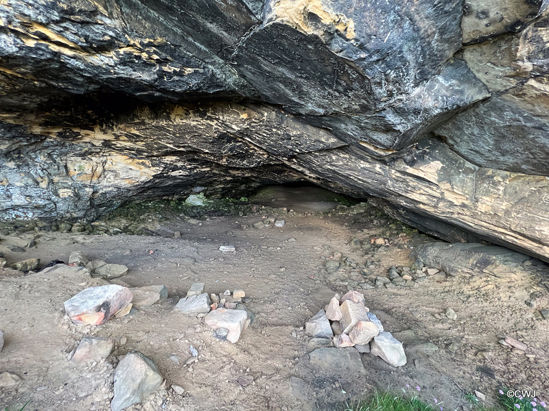 One of the numerous caves along this stretch of coastline