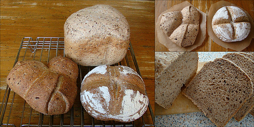 Meergranen-spelt bierbrood