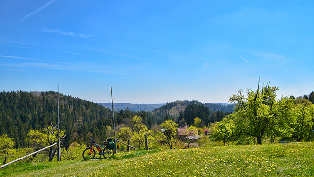Frühlingsausflug mit dem Fahrrad ,Schwäbische Wald